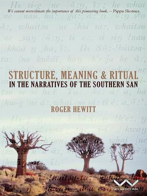 cover image of Structure, Meaning and Ritual in the Narratives of the Southern San